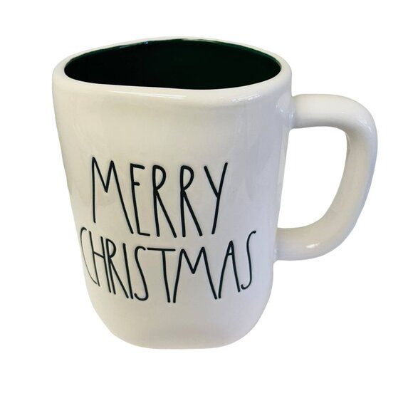 Rae Dunn Artisan Collection Christmas Wreath Mug By Magenta 14oz White & Green - Picture 1 of 7